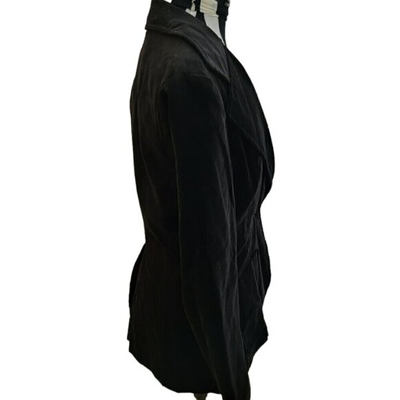 Vintage 1970's Era Black Velvet Blazer - Women's Size 9-10 - Bronson of Calif - Picture 4 of 7